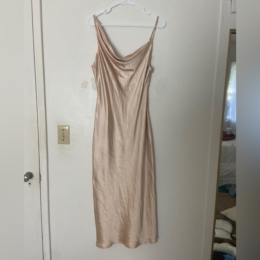 Princess Polly champagne midi dress